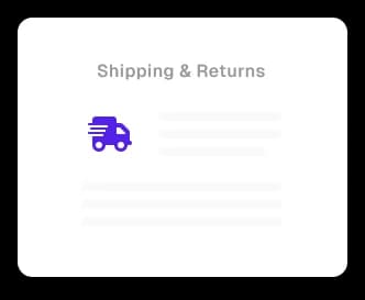 Shipping & Returns